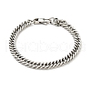 Non-Tarnish 201 Stainless Steel Cuban Link Chains Bracelet for Men Women BJEW-H550-03A-P-1
