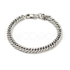 201 Stainless Steel Cuban Link Chains Bracelet for Men Women BJEW-H550-03A-P-1