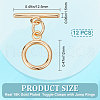 CREATCABIN 12 Sets Brass Toggle Clasps KK-CN0002-42-2