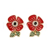 Brass Micro Pave Cubic Zirconia Pendants KK-C095-02G-1