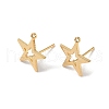 Brass Stud Earring Findings KK-R164-06G-1
