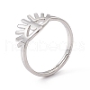 Non-Tarnish 201 Stainless Steel Evil Eye Adjustable Ring for Women RJEW-K238-13P-3