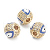 Brass Micro Pave Cubic Zirconia Charms ZIRC-A019-16G-A02-3