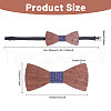 CHGCRAFT 1Pc Wood Bow Ties for Bridegroom AJEW-CA0004-59B-2