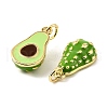 Fruit Brass Enamel Pendants KK-M324-04C-G-2