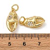 Brass Micro Pave Cubic Zirconia Pendants KK-P308-53G-3