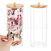 Transparent Acrylic Cotton Ball Swab Storage Canister MRMJ-WH0086-07-1