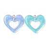 Translucent Resin Hollow Pendants RESI-A025-10-2