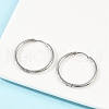 Tarnish Resistant 304 Stainless Steel Huggie Hoop Earrings EJEW-G272-02-20mm-P-5