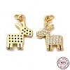 925 Sterling Silver Micro Pave Cubic Zirconia Charms STER-I010-11G-3