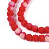 Frosted Opaque Glass Beads Strands GLAA-T032-P4mm-MBB04-3