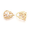 Brass Micro Pave Cubic Zirconia Pendants KK-N261-116A-G-2