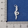 925 Sterling Silver Micro Pave Black and Clear Snake Pendants STER-D304-04A-S-3