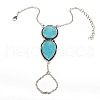 Bohemian Style Alloy Finger Ring Bracelets for Women WG85AD3-01-3