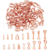   54Pcs 9 Styles Brass Ice Pick Pinch Bails for Pendant Making KK-PH0009-96-1