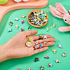 100Pcs 10 Colors Synthetic Turquoise Beads G-TA0002-14-13