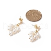 Mother's Day Jewellery Natural Pearl Beaded Cluster Earrings EJEW-JE05211-2