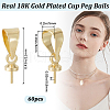 Beebeecraft 60Pcs Brass Cup Peg Bails KK-BBC0012-10-2