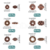   300Pcs 6 Styles Tibetan Style Alloy Spacer Beads TIBEB-PH0004-98-2