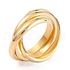 Ion Plating(IP) Unisex 304 Stainless Steel Finger Rings RJEW-K233-06B-G-2