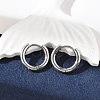 Tarnish Resistant 201 Stainless Steel Huggie Hoop Earrings MAK-R021-15mm-1