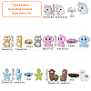 SUNNYCLUE 10Pcs 10 Style Silicone Beads SIL-SC0001-04-2