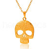 Cinco de Mayo Stainless Steel Sugar Skull Pendant Necklaces for Women EM0823-2-2
