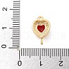 Brass Pave Cubic Zirconia Connector Charms KK-Z072-06G-06-3