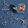 SOFPLATE 150Pcs 3 Styles Heart Shape Zinc Alloy Swivel Lobster Clasp with Iron Split Key Rings with 304 Stainless Steel Jump Rings FIND-SP0002-59P-6