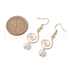 Mother's Day Jewellery Left and Right Natural Pearl Dangle Earrings EJEW-JE05678-3