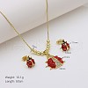 Alloy Enamel Pendant Necklaces & Stud Earrings Sets FS-WGCD19A-01-2