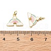Brass Enamel Charms KK-L237-028G-04-3