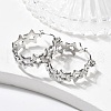 Non-Tarnish Hollow Star 304 Stainless Steel Hoop Earrings for Women STAS-A057-14P-2