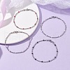 304 Stainless Steel Enamel Ball Chains Bracelets for Women BJEW-JB09866-5