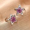 304 Stainless Steel Adjustable Open Cuff Statement Rings RJEW-C083-19P-03-1
