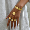 Luxurious Middle Eastern Style Brass Finger Ring Bracelets for Women WJ1247-3