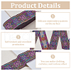 7M Ethnic Style Polyester Flower Embroidery Ribbon OCOR-WH0091-43-4