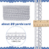 Polyester Shell Shape Lace Ribbon OCOR-WH0078-108B-2