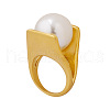 304 Stainless Steel & Imitation Pearl Finger Rings FS-WG0396A-01-3