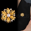 Leaf Zinc Alloy Rhinestone Brooches PW-WG858A0-01-4