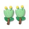 Opaque Resin Cabochons Accessories RESI-O011-09-1