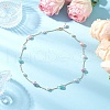 Round Shell Pearl & 304 Stainless Steel Handmade Link Chain Necklaces NJEW-JN05301-02-1