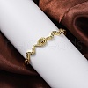 Rack Plating Brass Micro Pave Cubic Zirconia Hinged Bangles BJEW-H624-05G-1