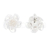 Flower Brass Stud Earring EJEW-L288-006S-3