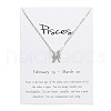Twelve Constellations Alloy Pendant Necklaces WG2D4F2-19-1