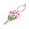 Christmas Lollipop Handmade Polymer Clay Pendant Decorations HJEW-P017-02F-2
