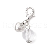Clear Acrylic & Alloy Pendant Decorations HJEW-JM03050-02-2
