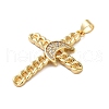 Brass Micro Pave Clear Cubic Zirconia Pendants KK-A212-06F-G-2