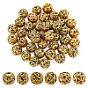   45Pcs 3 Styles Hollow Tibetan Style Alloy Beads FIND-PH0021-10-1
