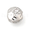 Brass Micro Pave Clear Cubic Zirconia Beads KK-U061-15A-P-1
